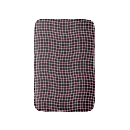 Pink Purple Plaid Checker Seamless Pattern Badmat (Voorkant Verticaal)