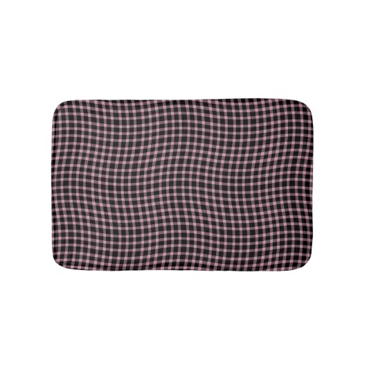 Pink Purple Plaid Checker Seamless Pattern Badmat (Voorkant)