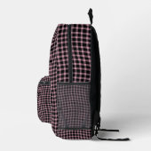 Pink Purple Plaid Checker Seamless Pattern Bedrukte Rugzak (Rechts)