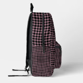 Pink Purple Plaid Checker Seamless Pattern Bedrukte Rugzak (Links)