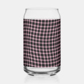 Pink Purple Plaid Checker Seamless Pattern Blikvorm Glas (Voorkant)