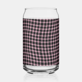 Pink Purple Plaid Checker Seamless Pattern Blikvorm Glas