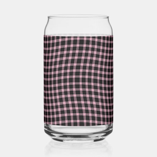 Pink Purple Plaid Checker Seamless Pattern Blikvorm Glas (Links)