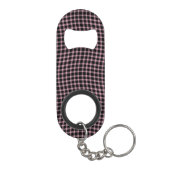 Pink Purple Plaid Checker Seamless Pattern Mini Flessenopener (Achterkant)