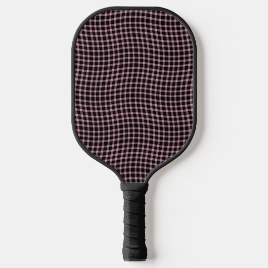 Pink Purple Plaid Checker Seamless Pattern Pickleball Paddle (Voorkant)