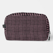 Pink Purple Plaid Checker Seamless Pattern Toiletr Toilettasje (Voorkant)