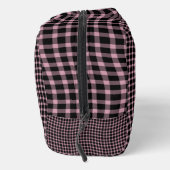 Pink Purple Plaid Checker Seamless Pattern Toiletr Toilettasje (Rechts)