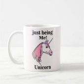 Pink Purple Unicorn Head Koffiemok (Links)