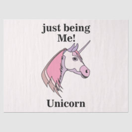 Pink Purple Unicorn Head Tissuepapier