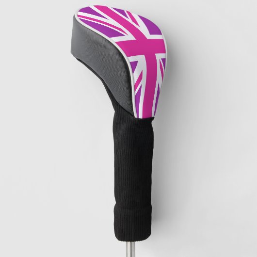 Pink & Purple Union Jack/Flag Golfheadcover (Schuin)