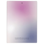 Pink Purple White Minimalist Aesthetic Gradient Klembord (Achterkant)