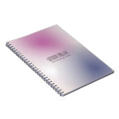 Pink Purple White Minimalist Aesthetic Gradient Notitieboek (Rechterzijde)