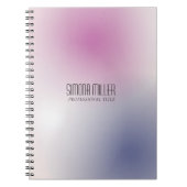 Pink Purple White Minimalist Aesthetic Gradient Notitieboek (Voorkant)