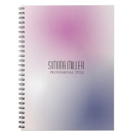 Pink Purple White Minimalist Aesthetic Gradient Notitieboek