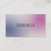 Pink Purple White Minimalist Aesthetic Gradient Visitekaartje (Voorkant)
