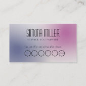 Pink Purple White Minimalist Aesthetic Gradient Visitekaartje (Achterkant)
