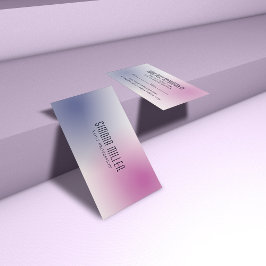 Pink Purple White Minimalist Aesthetic Gradient Visitekaartje