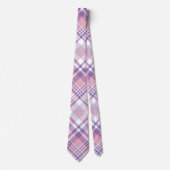 Pink, Purple & White Plaid Stropdas (Voorkant)