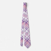 Pink, Purple & White Plaid Stropdas (Achterkant)