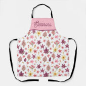 Pink Purple Yellow Cacao Flower Pattern Schort (Voorkant)