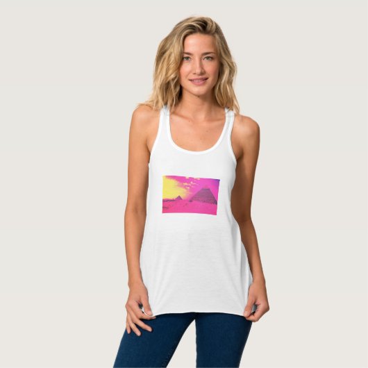 Pink Pyramids T-Shirt Tank Top (Volledige Voorkant)