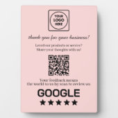 Pink QR Code | Google Business Rating Display Fotoplaat (voorkant)