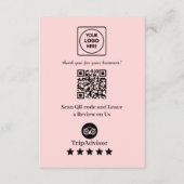 Pink QR | TripAdvisor Business Rating Link Informatiekaartje (Voorkant)