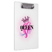 Pink Queen Crown Design – Confident Feminine Power Klembord (Rechts)