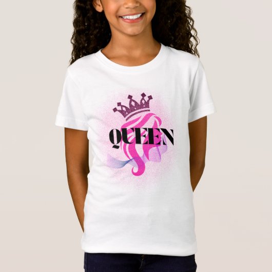 Pink Queen Crown Design – Confident Feminine Power T-shirt (Voorkant)