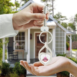 Pink Queen Crown Happy Mothers day Metal Sleutelha Sleutelhanger