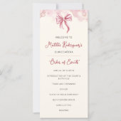 Pink Quinceañera Celebration Programma