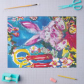 PINK RABBIT, CHRISTMAS CANDLES EN HOLLYBERRIES TISSUEPAPIER (Craft)