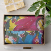 PINK RABBIT, CHRISTMAS CANDLES EN HOLLYBERRIES TISSUEPAPIER (Geschenk)