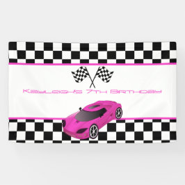 Pink Race Car Birthday Party Spandoek