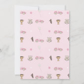 Pink Race Car Girl Two Fast Second Birthday Invite Kaart (Achterkant)