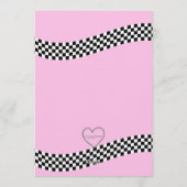 Pink Racecar, Can't Catch Me 3rd Birthday Kaart (Achterkant)