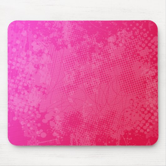 Pink Rage Grunge Art Mousepad Muismat (Voorkant)