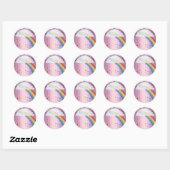 PINK RAINBOW CLOUDS DANK U KINDEREN STICKER (Vel)