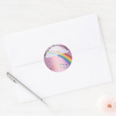 PINK RAINBOW CLOUDS DANK U KINDEREN STICKER (Envelop)