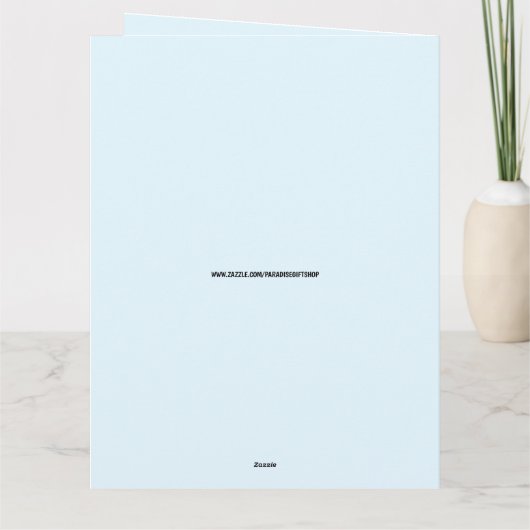 PINK RAINBOW CUPCAKE CANDLE BIG BIRTHDAY KAART (Achterkant)