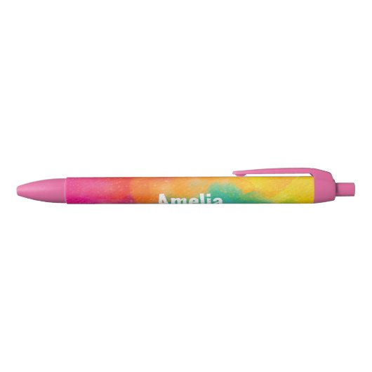Pink Rainbow Custom Name Pen (Bovenkant)