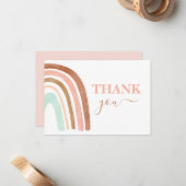 Pink Rainbow dank u Notitiekaartje (Voorkant / Achterkant in situ)