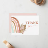 Pink Rainbow dank u Notitiekaartje (Voorkant / Achterkant in situ)