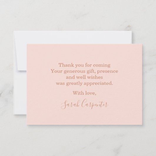 Pink Rainbow dank u Notitiekaartje (Achterkant)