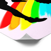 PINK RAINBOW GEPERSONALISEERD CHEERLEADEREND POSTE POSTER (Hoek)