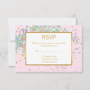 PINK RAINBOW HOLOGRAPHIC SPOT RSVP