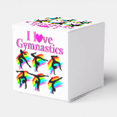 PINK RAINBOW IK HOU VAN GYMNASTISCH ONTWERP BEDANKDOOSJES (Achterkant)