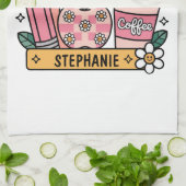 Pink Rainbow Teacher Essentials – gepersonaliseerd Theedoek (Gevouwen)