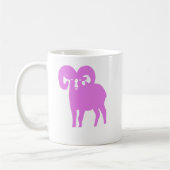 Pink Ram Silhouette Aries Coffee Mug Koffiemok (Links)