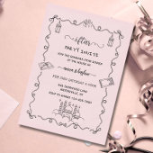 Pink Ramadan Bow doodle ramadan iftar invitations Kaart